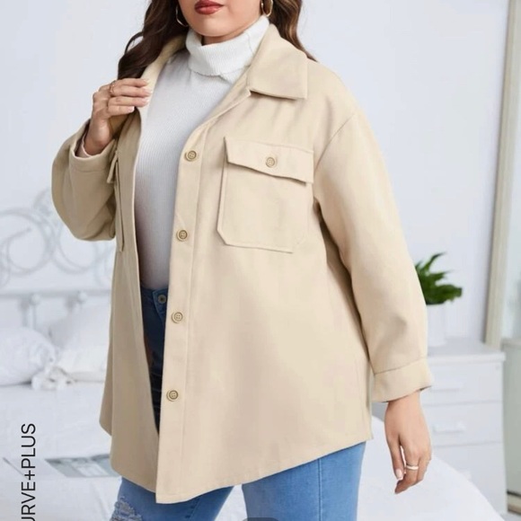 Cream, flap pocket jacket - Picture 2 of 3